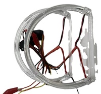 Feux de jour LED pour voiture avec guide de lumière, télécommande colorée, changement de couleur, Angel Eye, E39 E46 131 80mm, lentille Devil Eye