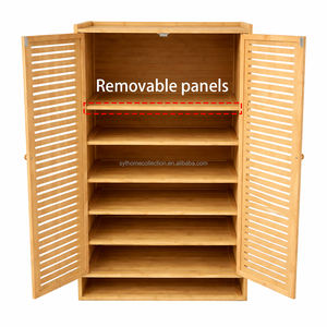 Zapatero de Bambú con Paneles Removibles Fresh Air SYT para la Zona de Entrada del Apartamento, Mueble Ventilado para Zapatos para Espacios Pequeños - Product Image 4