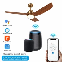 # Ventilateur de plafond moderne 3641 de 56 pouces avec pales en ABS, éclairage LED, télécommande, 6 vitesses en option, moteur DC silencieux tout en cuivre, compatible Tuya Smart