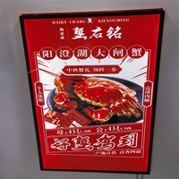 Boîte à lumière LED ultra-fine, panneau publicitaire lumineux mural, boîte à lumière suspendue pour magasins et restaurants