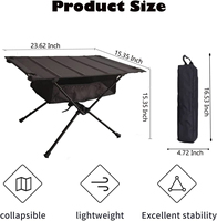 WOQI – Mini Table de pique-nique pliante et Portable, en aluminium, pour l'extérieur