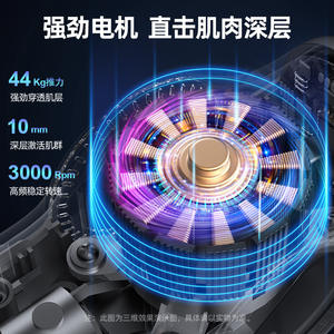 Pistolet de massage professionnel AUX, massage des tissus profonds, 12 niveaux de vitesse, moteur sans balais, 8 têtes de massage, rechargeable, noir rêveur - Product Image 3