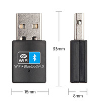 Kartu Jaringan Nirkabel USB 150M BT 4.0 Band 2.4G Adaptor Wifi Chip Kecepatan Tinggi untuk Desktop dan Laptop