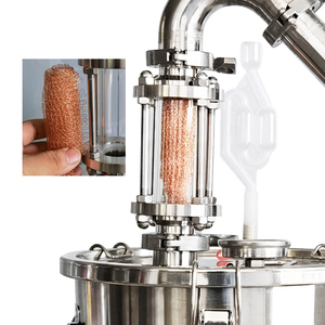 Destilador de alcohol de 12L para el hogar, lente de visión de malla de cristal de cobre, con prensa privada para vino, whisky, whisky y Ron - Product Image 2