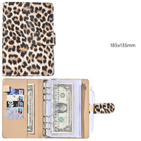 Carnet de voyage en cuir PU à feuilles mobiles, format A6, classeur de documents, organiseur de monnaie, portefeuille, classeur à 6 anneaux