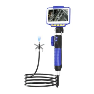 Articulating Pipe Inspection Steering Endoscope Camera 6.4 Mm Lens With 4.3 Inch Screen Portable Endoscope Camera 2 Meters