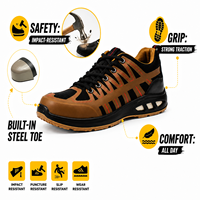 Bottes de travail AOXIANG à embout d'acier anti-perforation, doublure en maille respirante, design unisexe, pour usage en usine et sur chantier, été/printemps/automne
