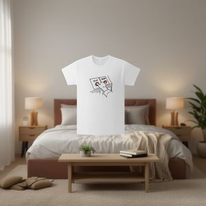 T-shirt Play Sleep bianca con design grafico, abbigliamento casual unisex - Product Image 2