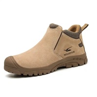 Chaussures de sécurité pour la construction en promotion, bottes de travail à embout d'acier pour le soudage avec tige en PU et semelle intermédiaire anti-perforation, unisexe, toutes saisons