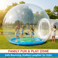 Dôme gonflable portable d'extérieur pour enfants, avec ballons, pour fêtes, photos et décoration de jardin