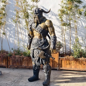 Statue de guerrier en métal grandeur nature pour l'extérieur, célèbre dieu <span class=keywords><strong>nordique</strong></span> <span class=keywords><strong>Odin</strong></span>, énormes sculptures de guerrier en bronze coulé, statue de dieu viking - Product Image 1