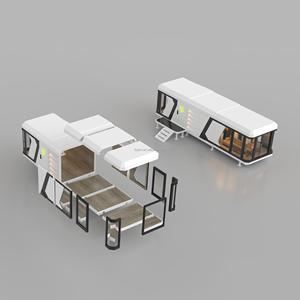 Kit de maison préfabriquée mobile modulaire en acier écologique de luxe, capsule, petite maison complète, équipement complet, cabane en bois, entrée, cabane Apple - Product Image 2