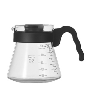 2026 New Product Ideas Colorful Glass Coffee Server Pour Over Carafe <strong>Microwave</strong> Safe 600mL Coffee Dripper Glass <strong>Kettle</strong> - Product Image 1