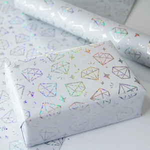 Custom Star <b>Pattern</b> Metallized Recyclable Gift Wrap <b>Paper</b> Roll Double-Sided Coated Eco-Friendly Digital Printing Packaging - Product Image 5