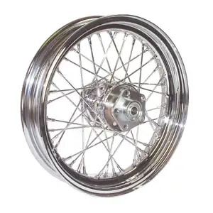 Grosir kustom jeruji roda 17 inci Spoked sepeda motor roda baja pelek