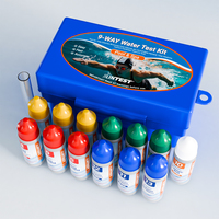 Kit de Prueba de Agua para Piscina y Spa 9 en 1, Portátil, Rápido y Preciso, para Evaluar la Calidad del Agua, Dureza, Cloro, pH, Alcalinidad y Ácido Cianúrico