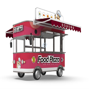 Retro Vintage Coffee Food Cart Single Side Service Window Mobile Beverage Snack Vending Trailer With Awning - Product Image 5
