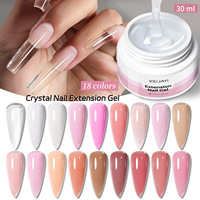 Gel de construction rapide Hema Free aux ingrédients sûrs, 18 couleurs, rose laiteux, pour extension d'ongles, gel poly acrylique pour apex d'ongle