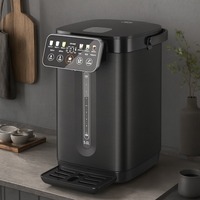 Bouilloire électrique 1600W à écran tactile LED incliné en verre, pour studio contemporain, vente en gros par commande groupée