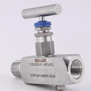 Nalok monel 400 पैनल माउंट गेज वाल्व 6000 विश्लेषणात्मक प्रणालियों 1/2 npi सुई वाल्व - Product Image 2