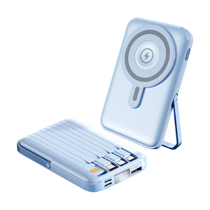 <span class=keywords><strong>พา</strong></span><span class=keywords><strong>ว</strong></span><span class=keywords><strong>เวอร์</strong></span><span class=keywords><strong>แบงค์</strong></span>พกพา 10000mAh พร้อมสายชาร์จในตัวและขาตั้ง สำหรับ iPhone 15 Pro Max ชาร์จเร็<span class=keywords><strong>ว</strong></span>แบบแม่เหล็กไร้สาย - Product Image 1