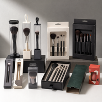 Boîte à pinceaux cosmétiques personnalisée en carton imprimé avec insert à fenêtre pour marques de maquillage indépendantes, vente en gros, usine OEM