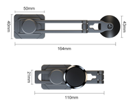 Support de téléphone de tableau de bord de voiture magnétique pliant rétractable de type suspension de marque OEM avec glissement réglable