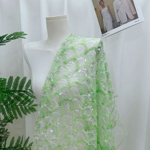 Tela de Lentejuelas con <span class=keywords><strong>Bordado</strong></span> de Alta Calidad para Vestido de Novia, Lentejuelas en Forma de Escamas de Pescado con Cuentas para Vestido de Novia, Vestido Infantil - Product Image 6