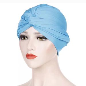 Mới hợp thời trang thời trang Thổ Nhĩ Kỳ trực tuyến phụ nữ hồi giáo hồi giáo căng Màu sắc rắn bông mềm đan headwrap khăn xếp hijab - Product Image 6