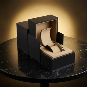 <b>Watch</b> Presentation Box Luxury Leather with Removable Travel Roll and Pull Out Drawer Custom Packaging Wholesale - Product Image 2
