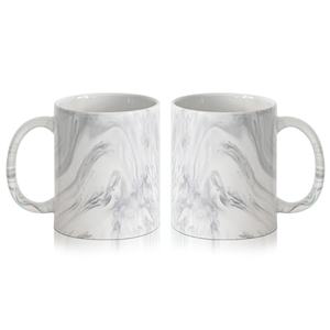 Tasses en céramique vierges pour sublimation 11OZ, design marbré noir/rose/bleu, durables, élégantes, logo personnalisé pour les cadeaux promotionnels, les fêtes de famille - Product Image 5