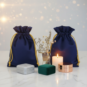 Wholesale High-End Velvet Suede Drawstring Jewelry Pouch with <b>Ribbon</b> Luxury <b>Gift</b> Packaging for Fine Jewelry - Product Image 6