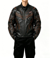 Veste en cuir pour homme, design original haut de gamme, personnalisable OEM ODM, style motard, course tout-terrain, vêtement d'extérieur tendance