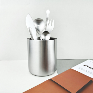 En stock vente en gros en acier inoxydable SS304 porte-couverts Tube tasse pour table de restaurant - Product Image 1