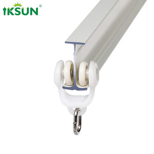 Iksun Ultra-mince 0.7mm Alliage d'aluminium 6063 Pliable Flexible Hôtel Projet Mur Plafond Montage Vague Courbe Rideau Rail - Product Image 5