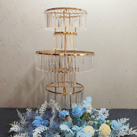 Accessoires de mariage : Décoration de table principale ronde, Ornements, Pendentifs en cristal, Supports floraux, Guide de chemin pour salle de mariage