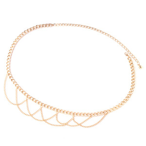 โซ่โลหะคาดเอว โซ่โลหะผสมสังกะสี สไตล์ฮิปฮอป แฟชั่นสำหรับผู้หญิง สายคาดเอวสำหรับใส่ทุกวัน เครื่องประดับแบบเส้นเดียว - Product Image 5