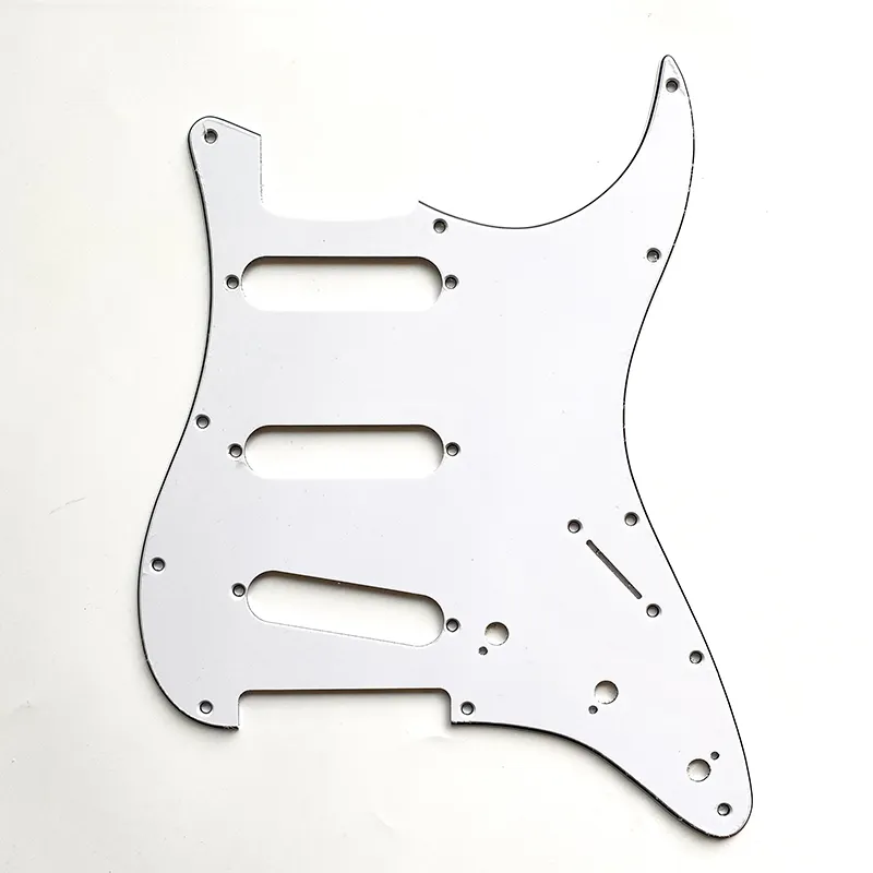 Custom 3ply White 11 Hole SSS guitar pickguard Guitar Sractah Plate for ST Electric Guitar Parts