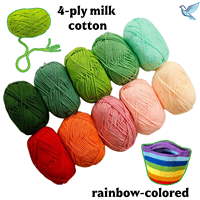 Fil à tricoter en coton laitier 4 plis en gros # Fil à crocheter doux et anti-boulochage de qualité supérieure pour amigurumi et couvertures de bébé – Vente directe usine