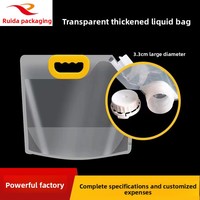 Pochette souple transparente en nylon composite avec bec verseur, sac stand-up de qualité alimentaire, fabriqué au Hebei, pour le stockage d'huile d'olive, de lait, sac portable pour bière, offre spéciale