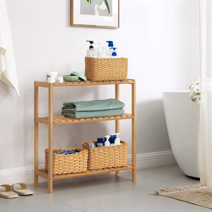 Set of 4 Stackable Vintage Willow <strong>Basket</strong> <strong>Storage</strong> Woven Wood Rattan <strong>Wicker</strong> Changing <strong>Unit</strong> Tray for Picnic Organiser - Product Image 5