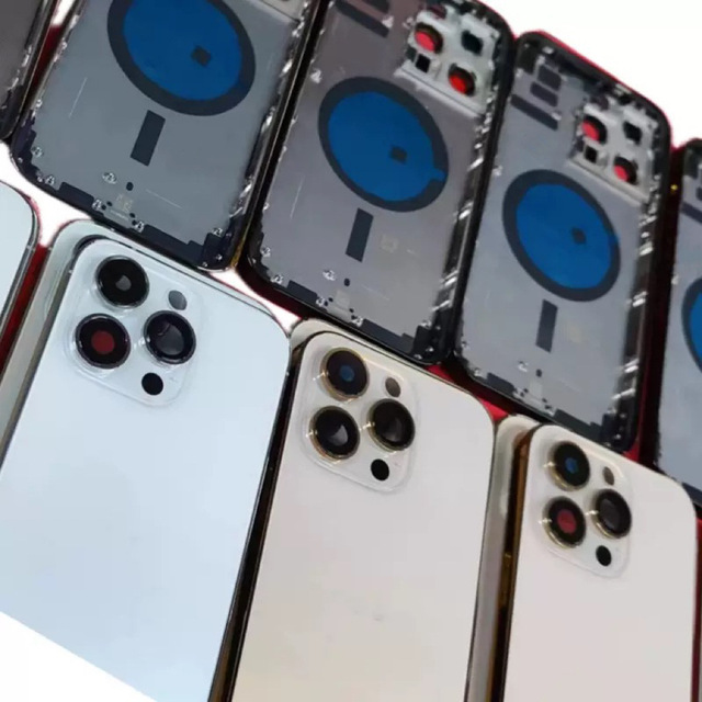 For X/XR/11/12/13/14/15/16 Plus Pro Max Glass Frame Case Back Cover Assembly Middle Frame Split ABS Material