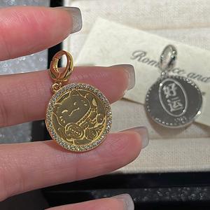 Pendentif Chat Porte-Bonheur en Argent Pur S925 avec Design Original, Style Vintage Simple et Tendance, Breloque Rond à Suspendre - Product Image 4