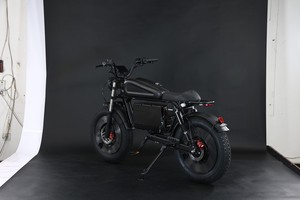 Bicicleta Eléctrica de Montaña Black Warrior 48V con Batería de Litio, Neumáticos Anchos, Motor sin Escobillas en el Buje Trasero, 3 Velocidades y Frenos de Disco - Product Image 4