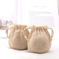 Promotion sac en maille de coton écologique pour savon Logo personnalisé ruban impression pochette à savon en maille