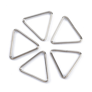 Hebilla Metálica Triangular para Correas, Niquelada, Resistente, para Bolsos y Accesorios de Equipaje - Product Image 1
