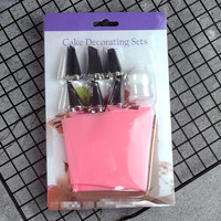 Kuchen-Spritzbeutel & Tüllen Set mit 8-teiligem TPU-Spritzbeutel-Set und 6 Edelstahl-Spritzdüsen