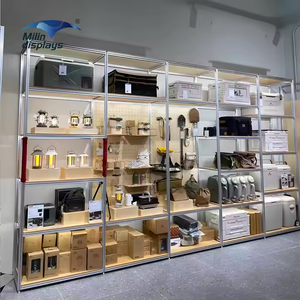 Milindisplays hai mặt nhiệm vụ ánh sáng bán lẻ mẫu cửa hàng hiển thị bảng hiện đại giày quần áo kệ cho siêu thị nội thất - Product Image 4