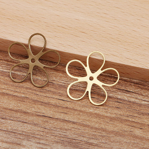 Acessórios de Ornamentação DIY Material Artesanal Peça de Flor de Cobre 22mm 5 Peças (09344) - Product Image 5