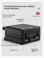 Valise CAMEL moderne, nouvelle, petite, 18 pouces, à roulettes fixes, unisexe, bagage à main, coque rigide en aluminium, serrure à combinaison TSA, voyage